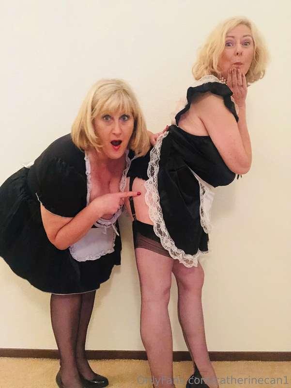 Naughty little maids are we 😜Bringing you filthy duo fun wit..