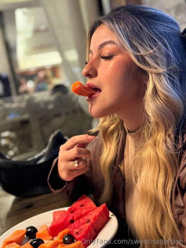 Just me, my fruit plate and a little bit of self control… or..