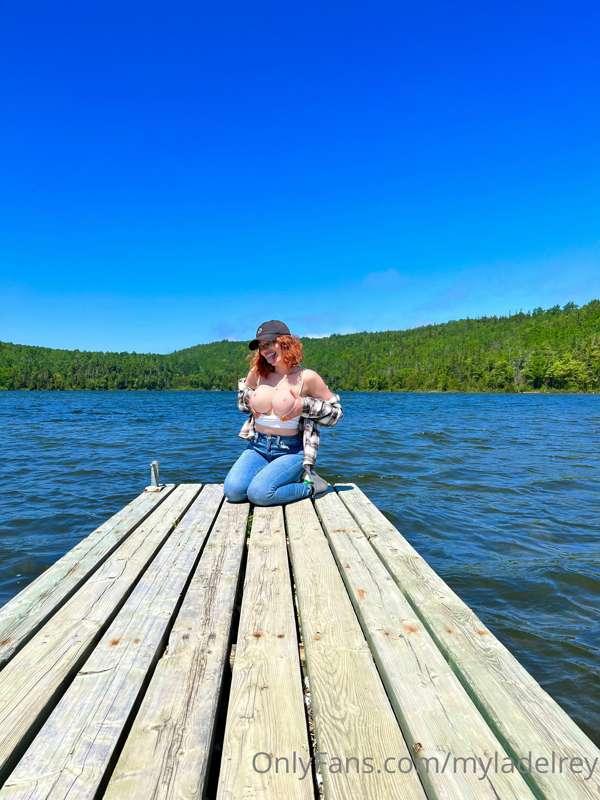 the view behind my summer cabin! 🏠 it feels so good to be ab..
