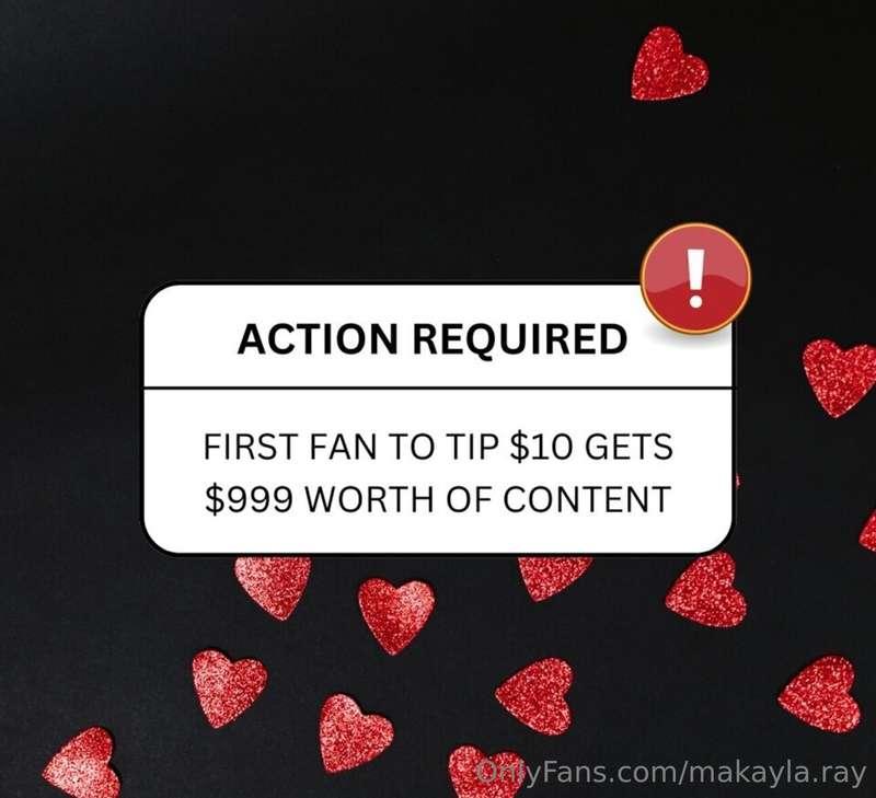 💕 ATTENTION! 💕
the first lucky fan to tip $10 will get an ex..
