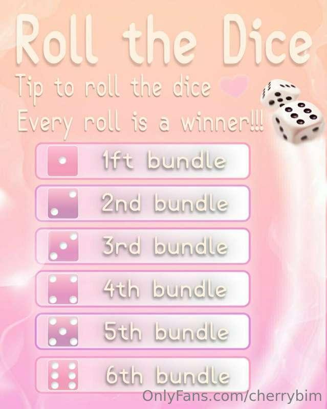 𝐑𝐎𝐋𝐋 𝐓𝐇𝐄 𝐃𝐈𝐂𝐄 🎲

 𝐈'𝐦 𝐬𝐨 𝐞𝐱𝐜𝐢𝐭𝐞𝐝 𝐭𝐨 𝐥𝐚𝐮𝐧𝐜𝐡 𝐦𝐲 𝐧𝐞𝐰 𝐝𝐢𝐜𝐞 𝐠𝐚𝐦𝐞 ..