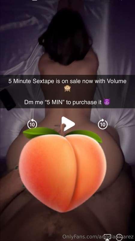 5 Minute Sextape is on sale now with Volume 🙈 Dm me “5 MIN” ..