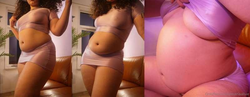 Empty VS full  I'd say that all of my stuffing, eating, gorg..