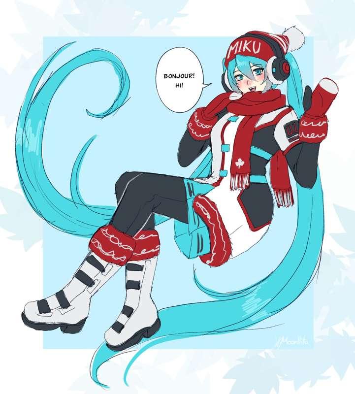 Canadian Miku (doodles)