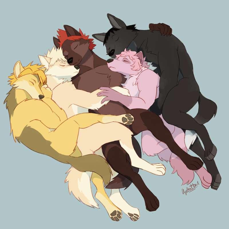 Wolf Pack Snuggles