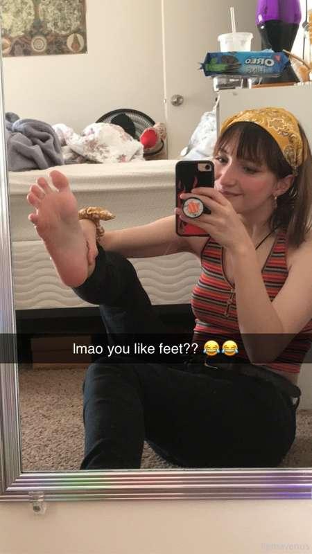 the indie girl u have a crush on finds out about ur foot fet..