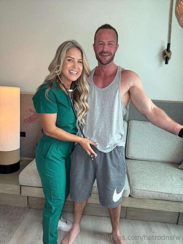 This hot nurse came and gave me a checkup yesterday. She gav..