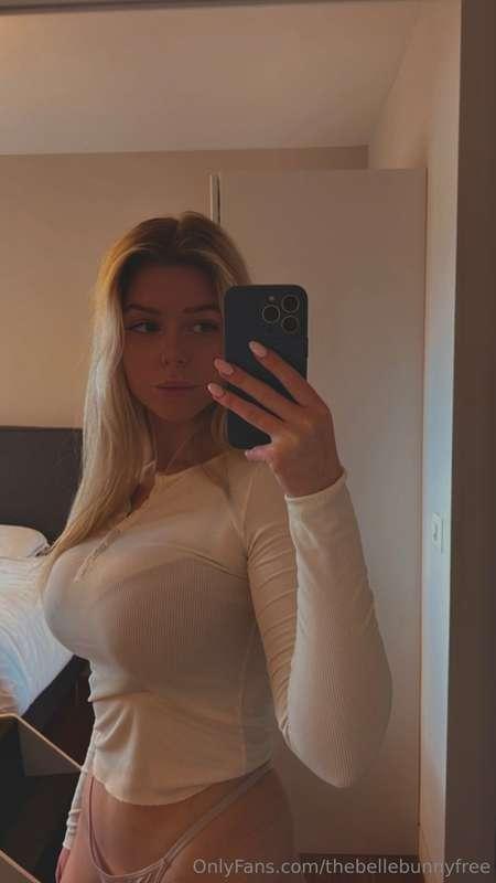 My boobs grew🤭 come chat with me on @thebellebunny i want to..