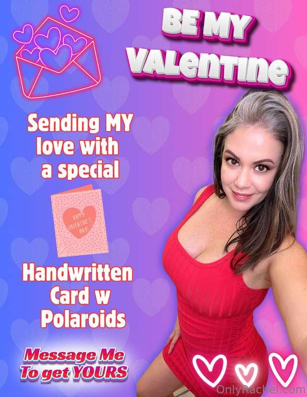 Be my Valentine! Handwritten card with signed Polaroids! OR ..