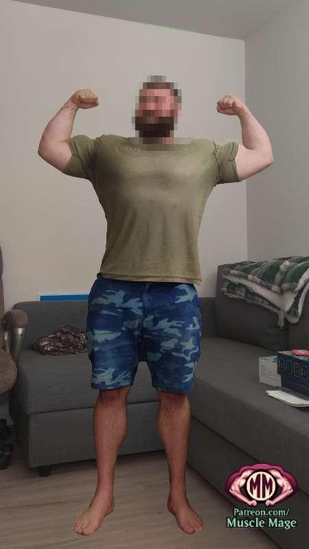 The man still yet has clothes!