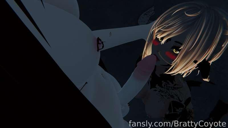 Love looking into her eye while she's working~
w/ @ZeppieCV 



#fyp #vtuber #lewdtuber #vr #petite #futa #blowjob
