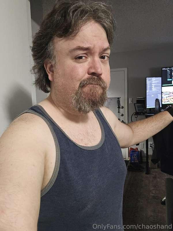 Before gym time. We'll see what after looks like 😂