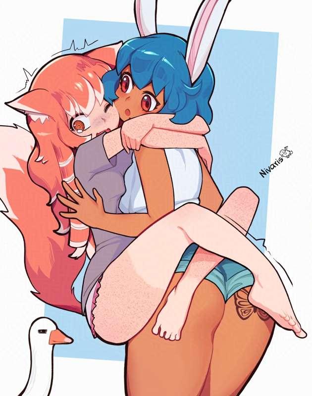 A panicky hug