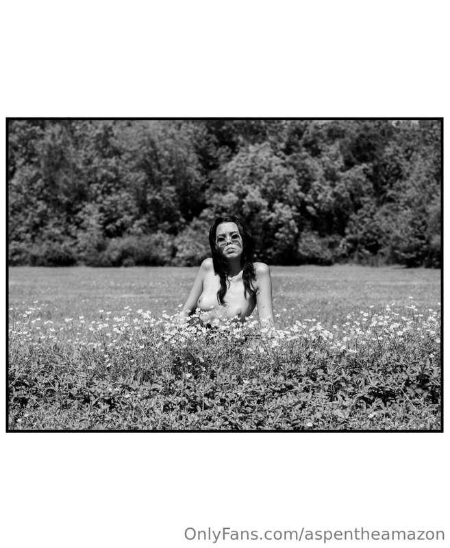 Topless in a field of flowers…. Just the way I like it