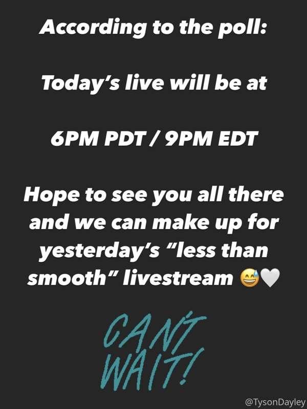 Again; so sorry about last night’s botched live! 💔 I tried m..