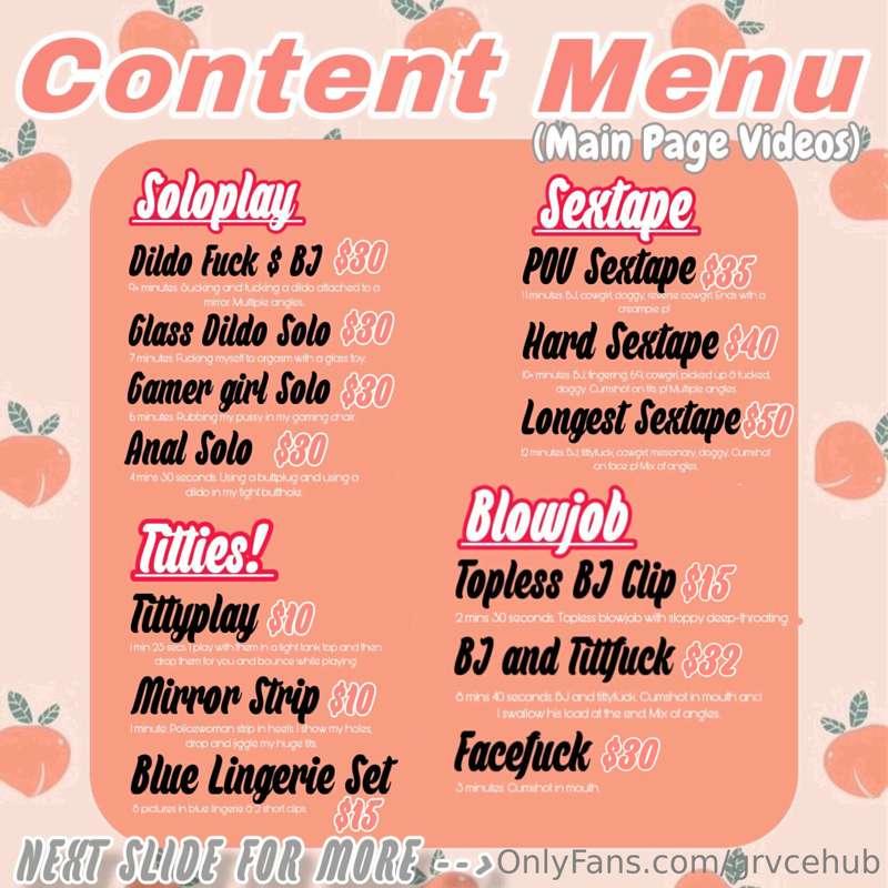 MY CONTENT MENU! <3 

I finally got around to putting all my..