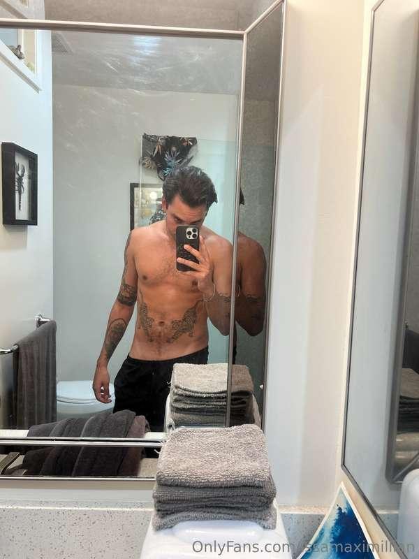 I could put a shirt on, but I’d rather be your distraction 😈