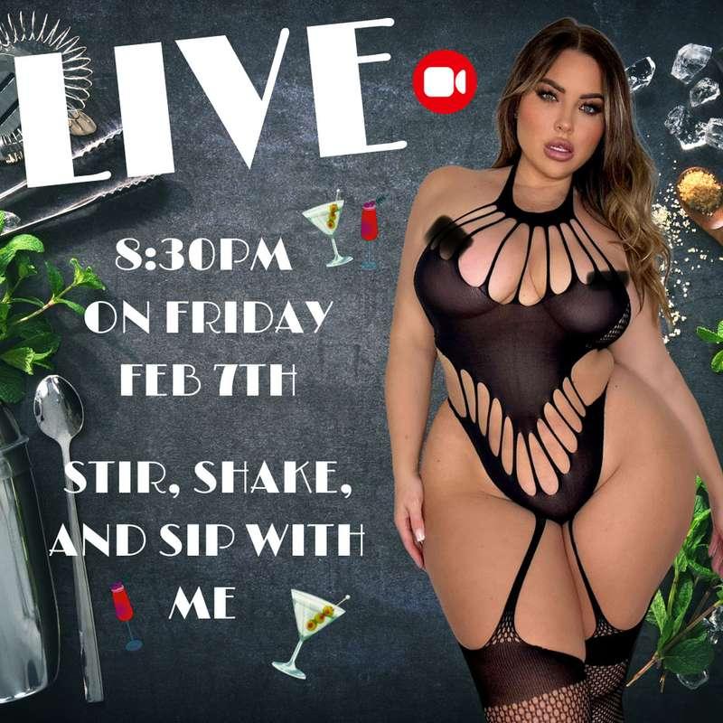 Have you seen babes... I'm going LIVE tomorrow!! Mix drinks ..