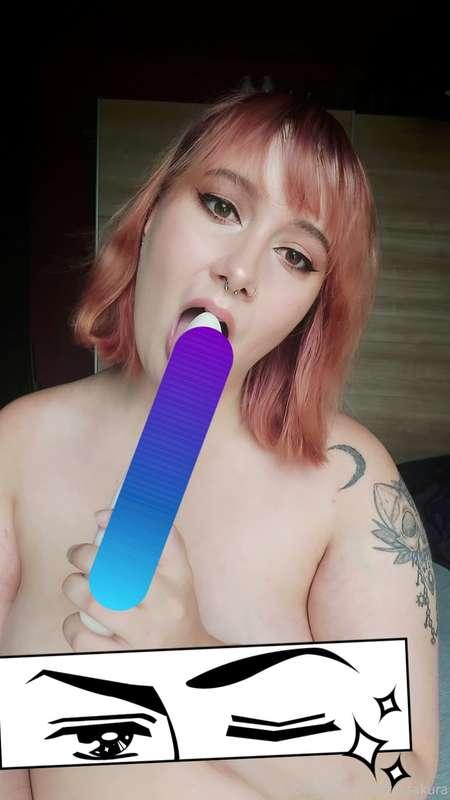 I absolutely love giving blowjobs, and practicing on my toy ..