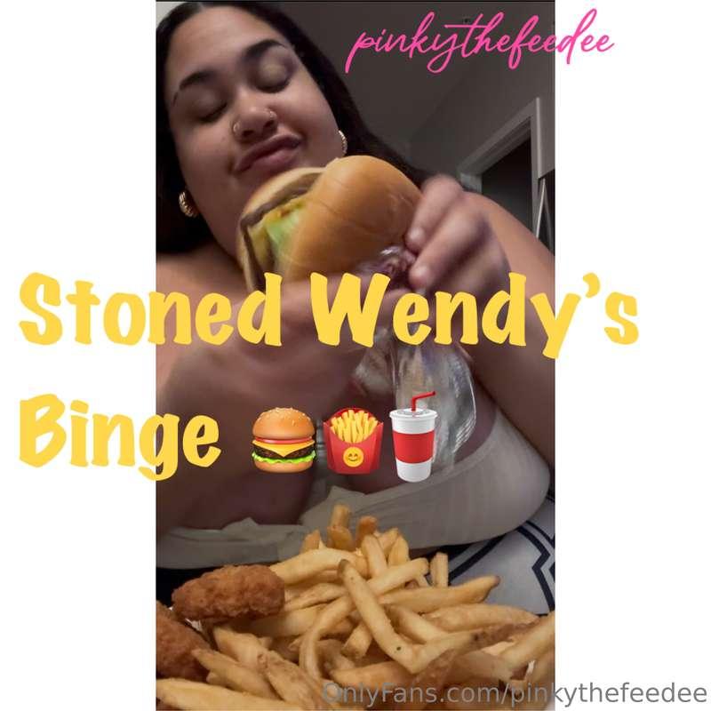 Here I am high af stuffing myself with Wendy’s tonight befor..