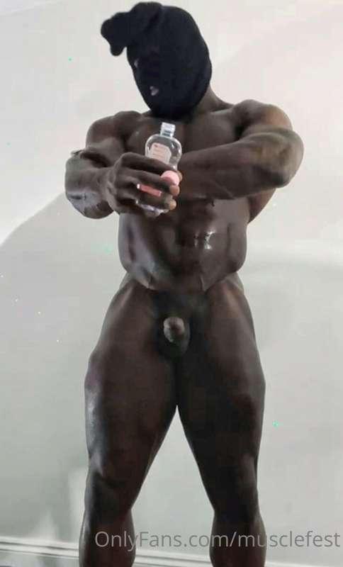 Shut the fuck up and oil me up bitch.. Get my dick rock hard..