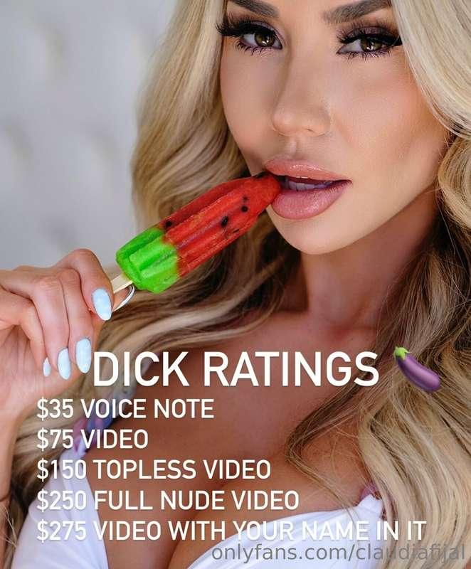 I’d love to do a rating for you today 😈