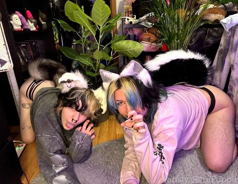 ☆°•`~ @Mistress_Horror had to make sure @Quarlx and i were behaving like good puppies

#ftm #trans #t4t #pupsandhandlers #mistress #master #puppyboys #lewds
