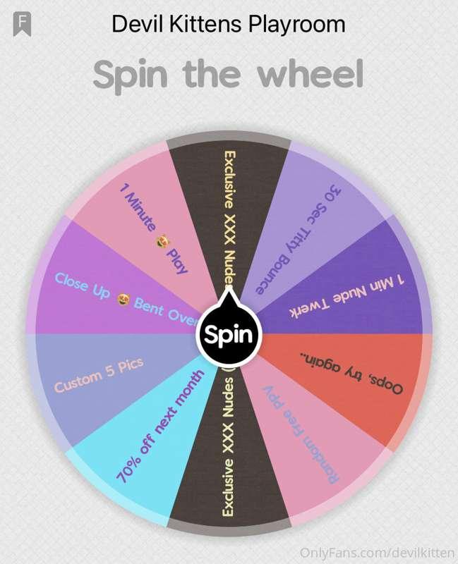 ✨NEW AND IMOROVED WHEEL✨

Aʟʟ ᴛɪᴘs ɢᴇᴛ ʏᴏᴜ sᴘɪɴs ᴏɴ ᴛʜᴇ ᴡʜᴇᴇ..