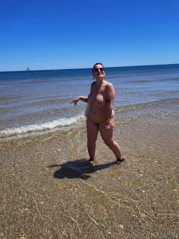 Walking naked on a beach is one of the best things you can e..