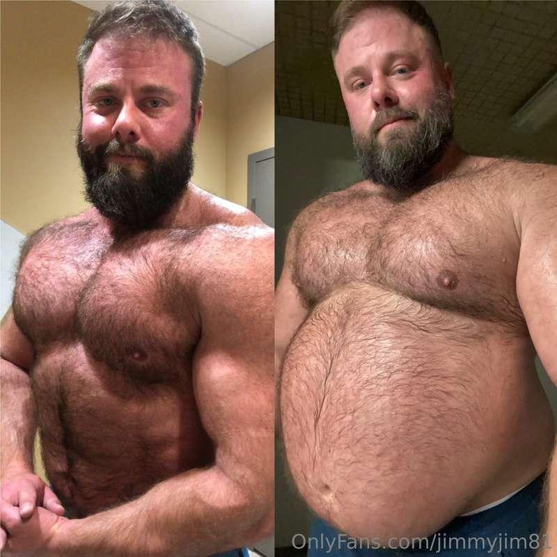 Dad growing, feeling big and horny 