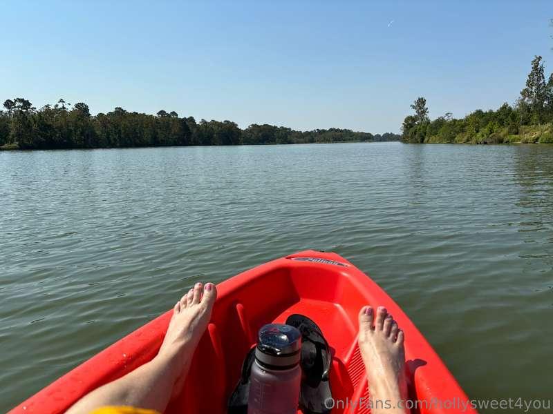 Enjoying the nice weather out on my kayak before it starts t..