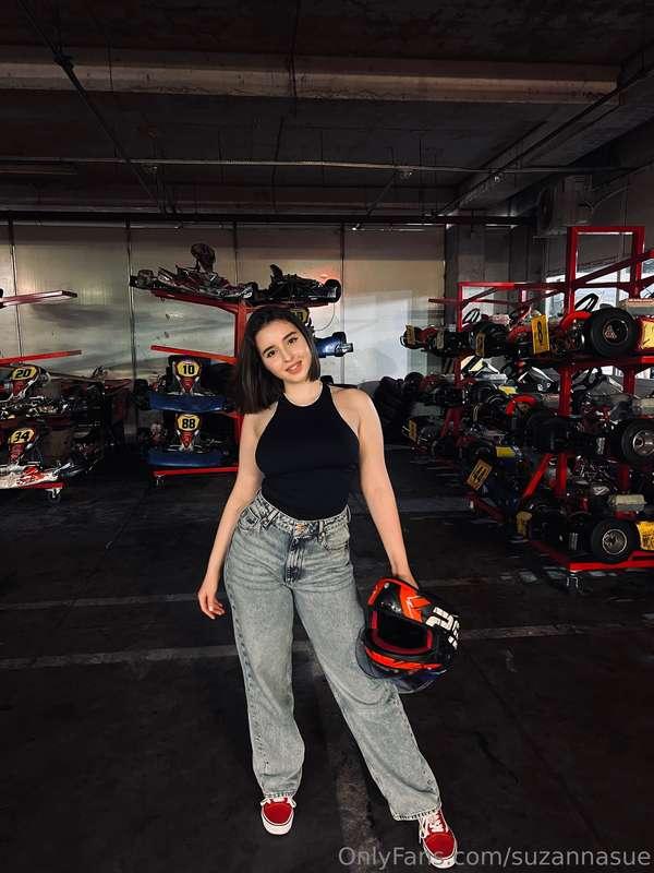 I can't drive сar, but when I was go-karting with my friends..