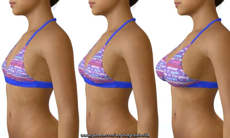 Realistic Bra beach top with nipple tweaking