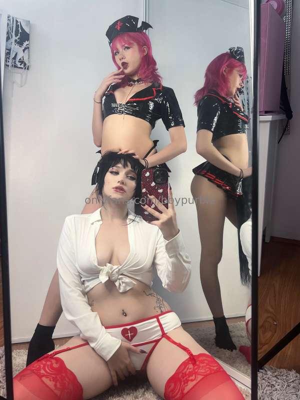 lesbian corruption femdom b0ndage nurse training with @ihear..