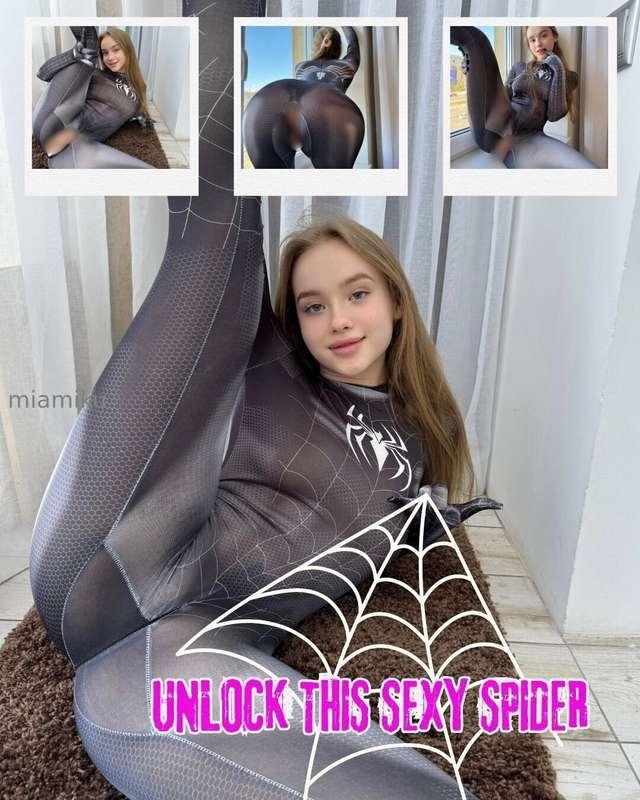 I put on this Spiderman costume, it hugs every curve of my b..