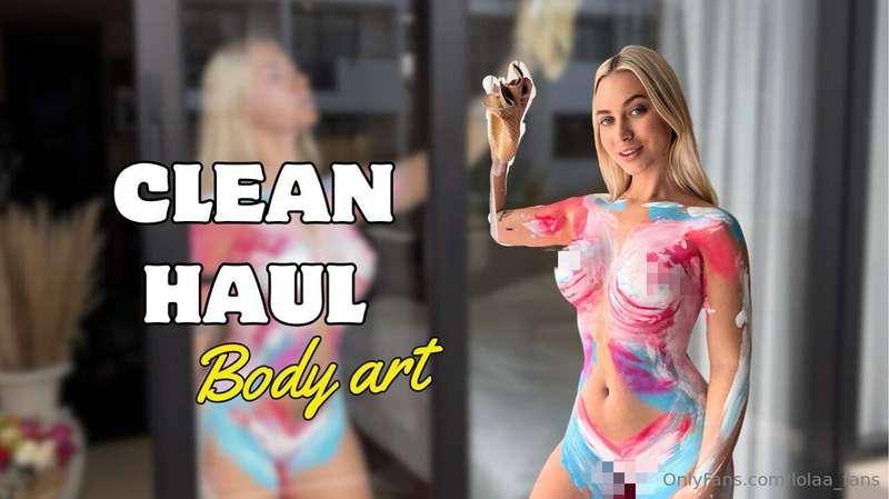 I recently tried a new art form! Body painting house cleanin..