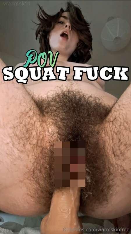 SQUAT FUCKING POV FROM BELOW 😳 | blowjob, dildo riding, bree..