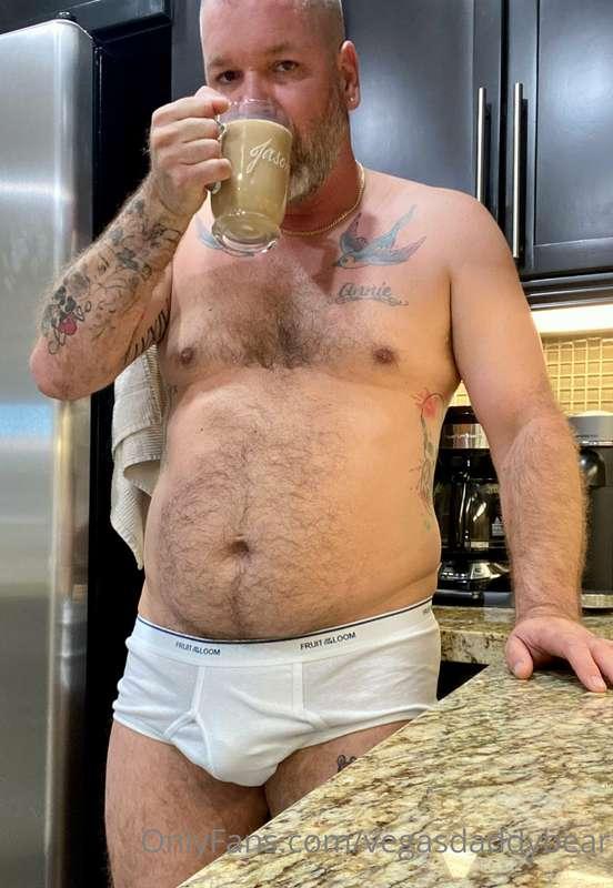 Morning coffee with dad
