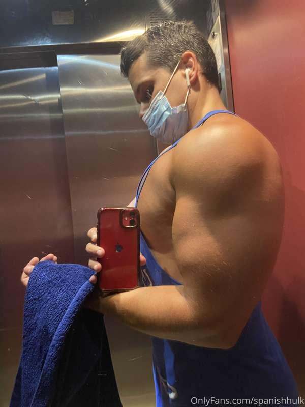 Today I met a new neighbor in the elevator. He saw me dresse..