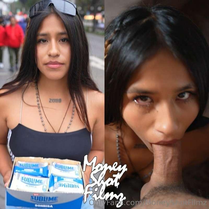 **Foreign Latina selling chocolates ended up suckin and fuck..