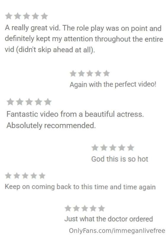 Some of your reviews after watching the exclusive videos ava..