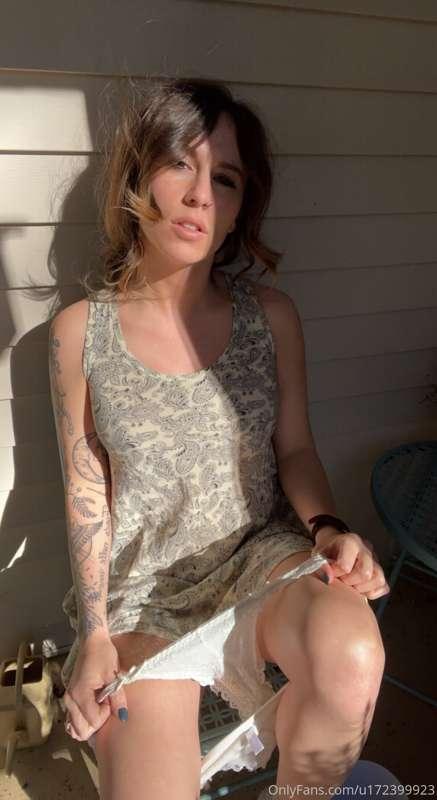 Sure do love getting naked outside…