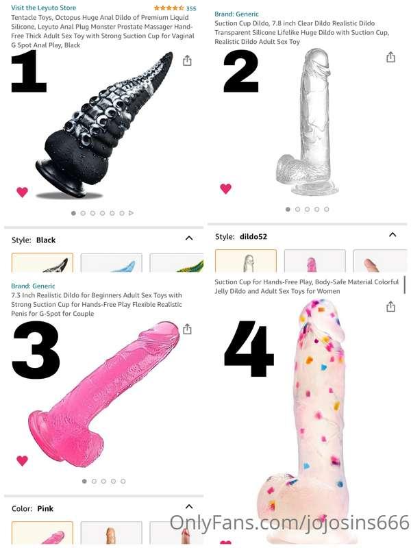 Help pick out a dildo for me 🥰