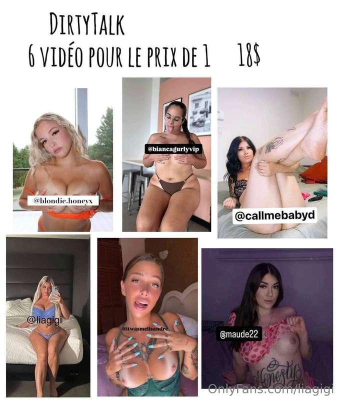 ** 6 dirty talking videos for 18$** 6 vidéos des filles les ..