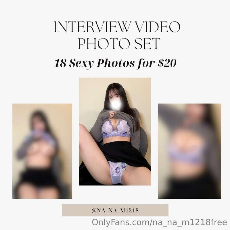  Today's content on my page is 🎙️Interview Video Photo Set🎙️..