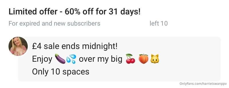 ***HUGE 60% off*** sale end midnight @harrietswann