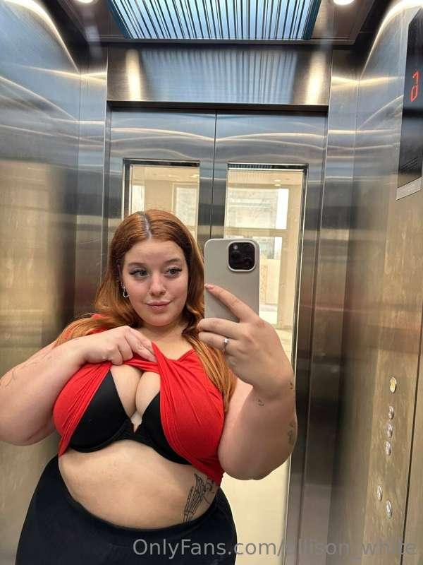 I am always up for a risky picture in the elevator