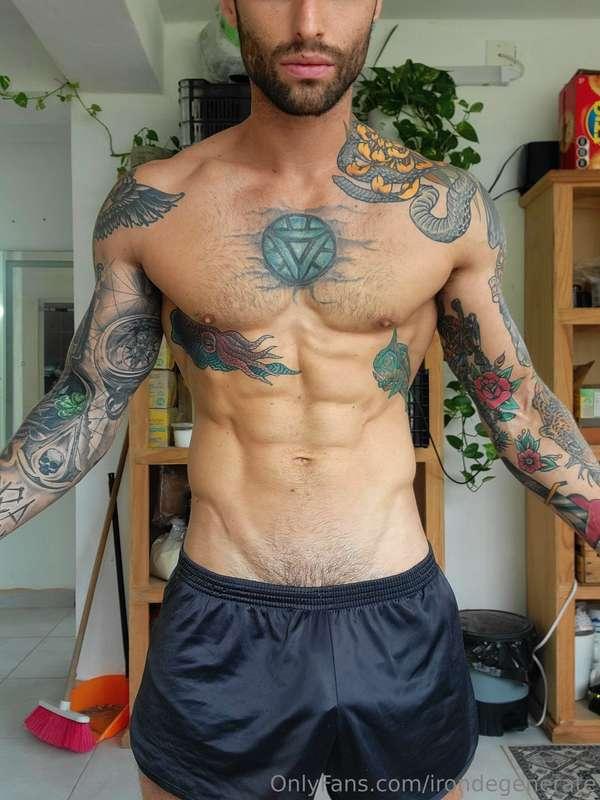 Here's a better look at some of my tattoos.