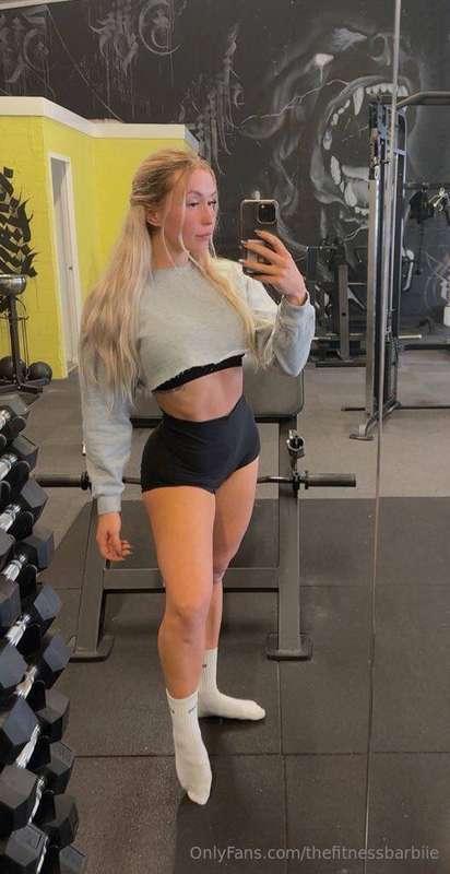 Proud of the muscle she's earned