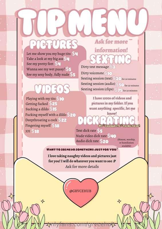 Have you seen my new tip menu yet? Do you see anything you l..